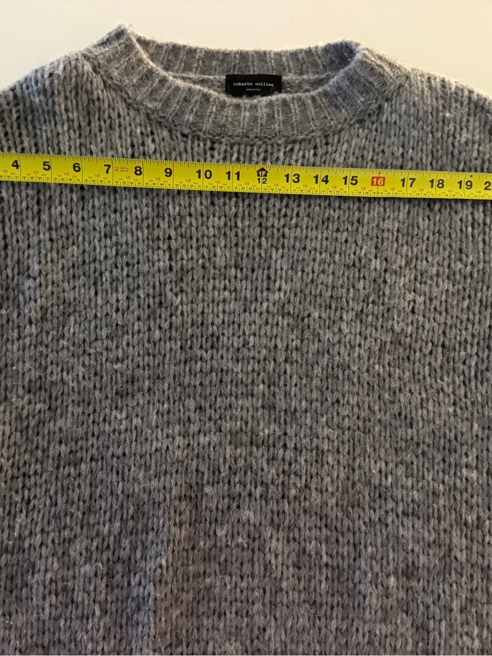 Roberto Collina Alpaca Sweater L Women Color: GRIGIO A4718 - Picture 12 of 14